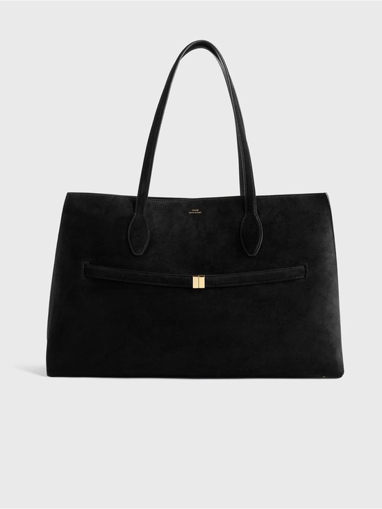 Toteme Handbags - Toteme Black Suede Lounge Tote